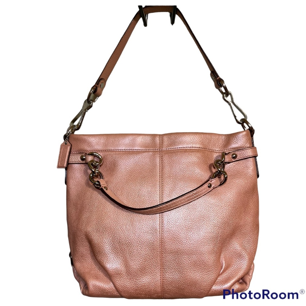 Coach Brooke Hobo Coral Pink Pebbled Leather - Picture 5 of 16